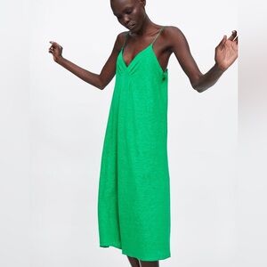 Zara Linen Midi Dress